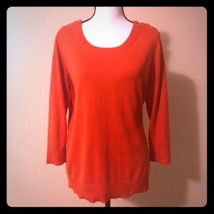 BANANA REPUBLIC | Orange Knit Sweater | Size Large